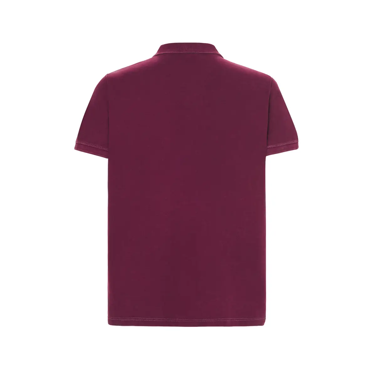 Polo piqué hombre manga corta JHK PORA210 34 Polo JHK PORA210 en burdeos lavado, vista trasera
