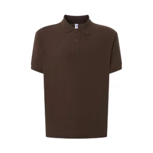 Polo JHK PORA210 en chocolate, vista frontal