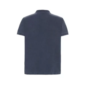 Polo JHK PORA210 en azul oscuro lavado, vista trasera