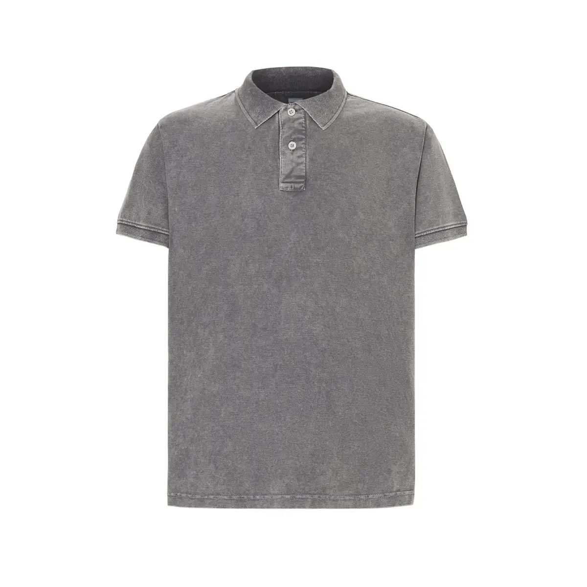 Polo piqué hombre manga corta JHK PORA210 47 Polo JHK PORA210 en gris oscuro lavado, vista frontal