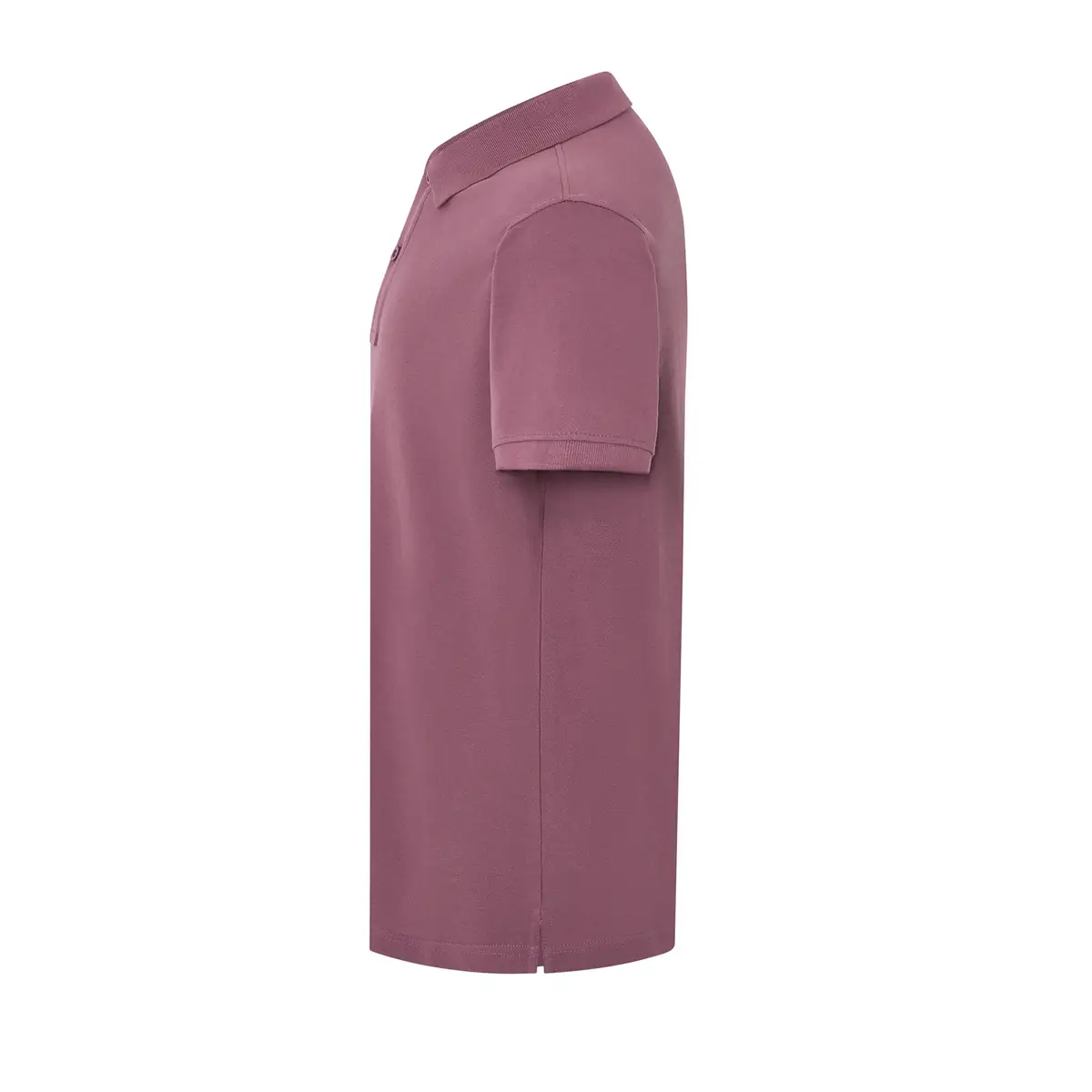 Polo piqué hombre manga corta JHK PORA210 51 Polo JHK PORA210 en morado empolvado, vista lateral