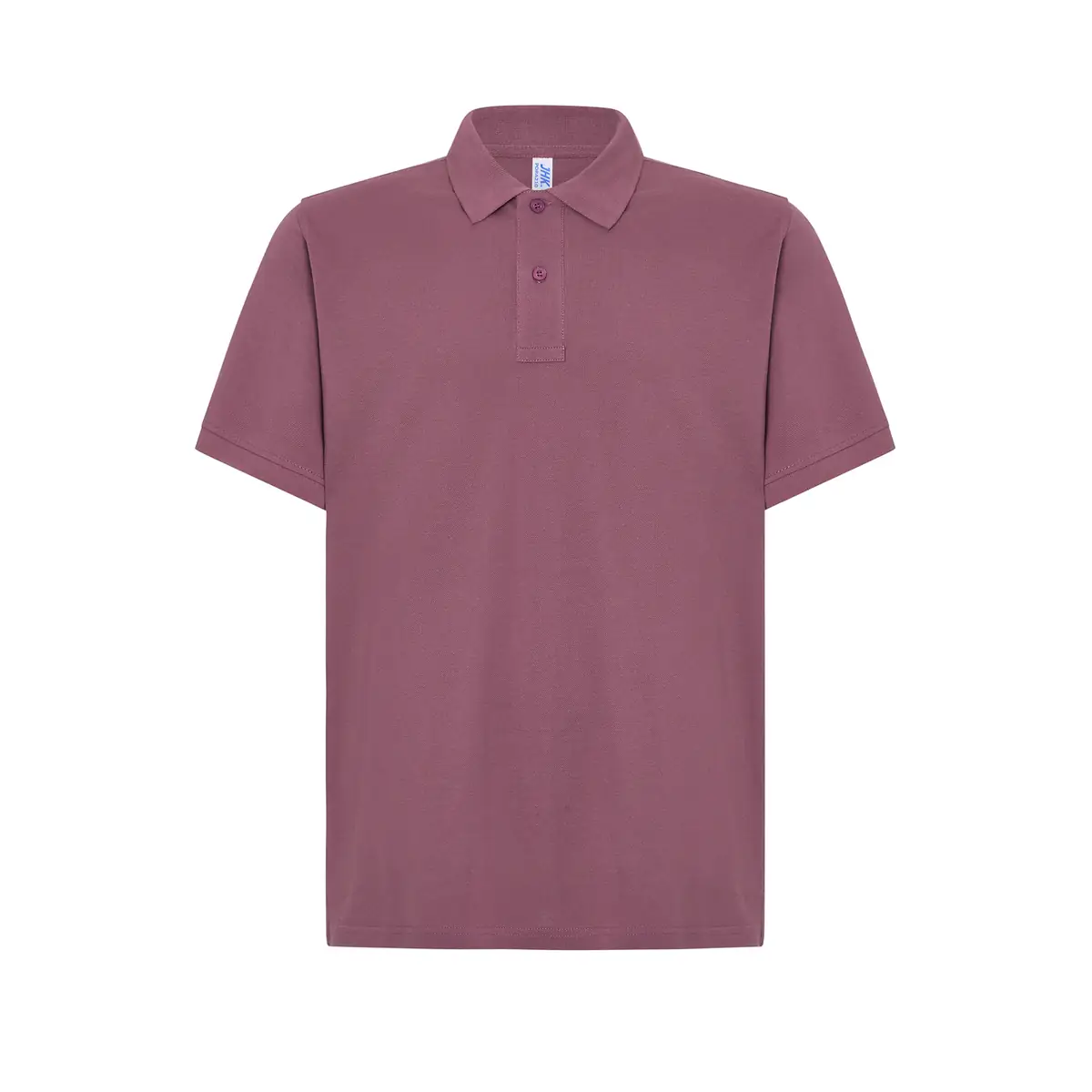 Polo piqué hombre manga corta JHK PORA210 50 Polo JHK PORA210 en morado empolvado, vista frontal