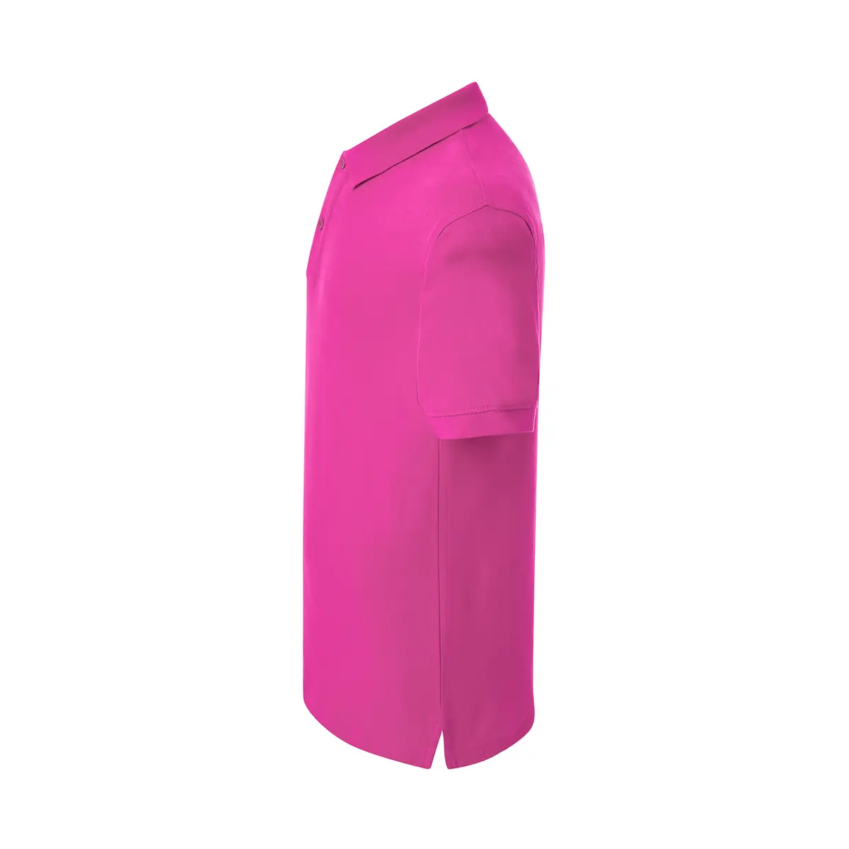 Polo piqué hombre manga corta JHK PORA210 57 Polo JHK PORA210 en fucsia, vista lateral