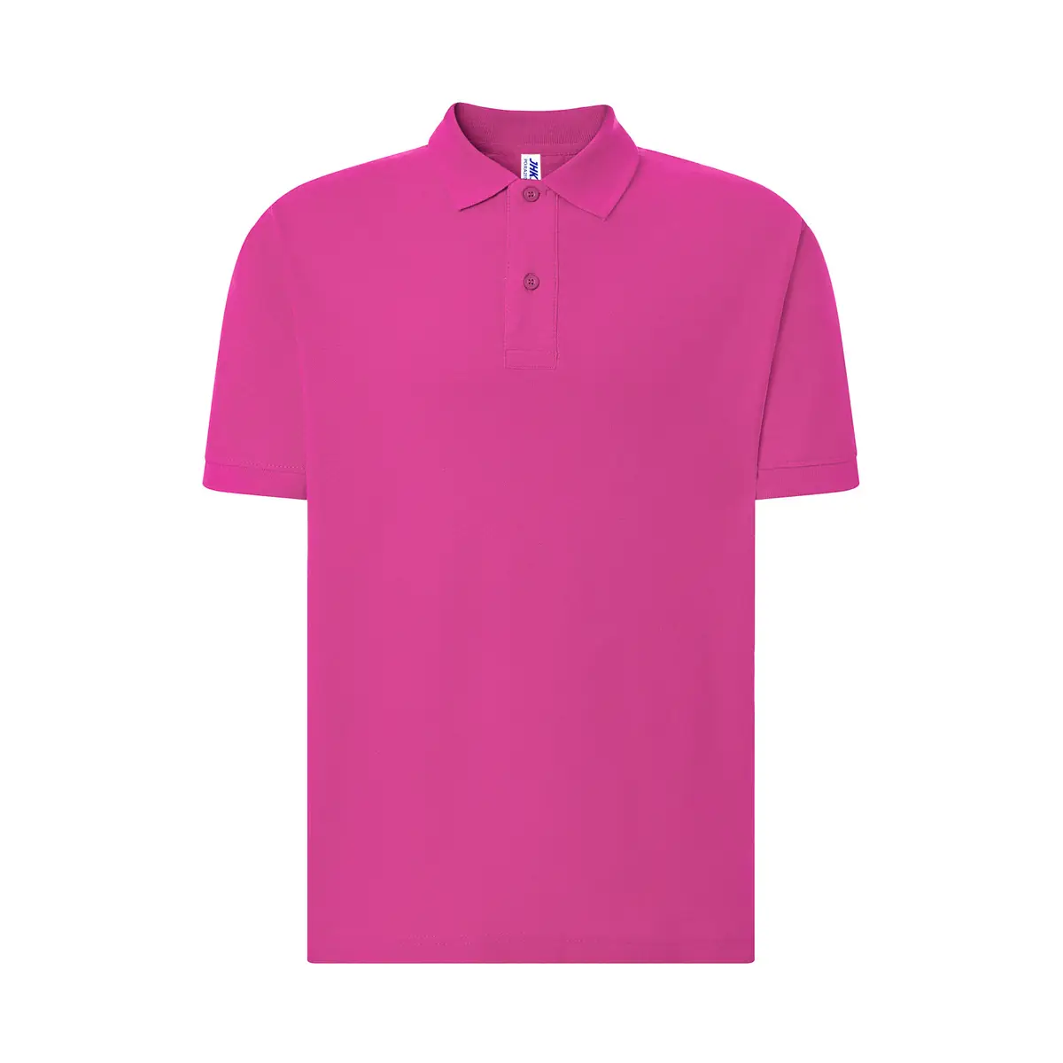 Polo piqué hombre manga corta JHK PORA210 56 Polo JHK PORA210 en fucsia, vista frontal