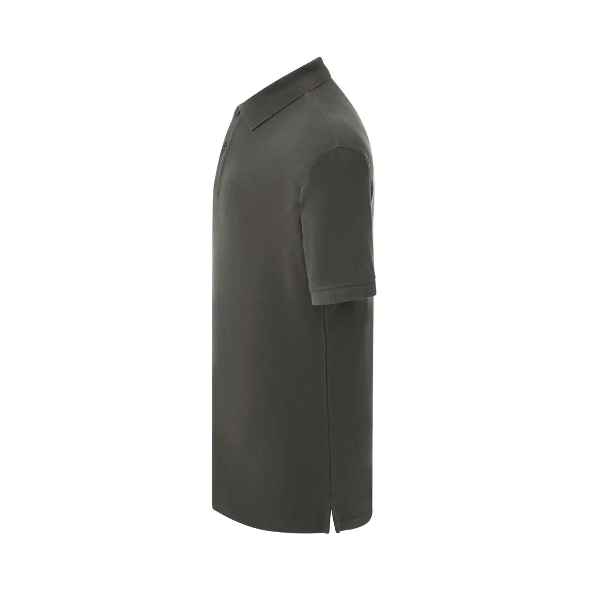 Polo piqué hombre manga corta JHK PORA210 60 Polo JHK PORA210 en grafito, vista lateral