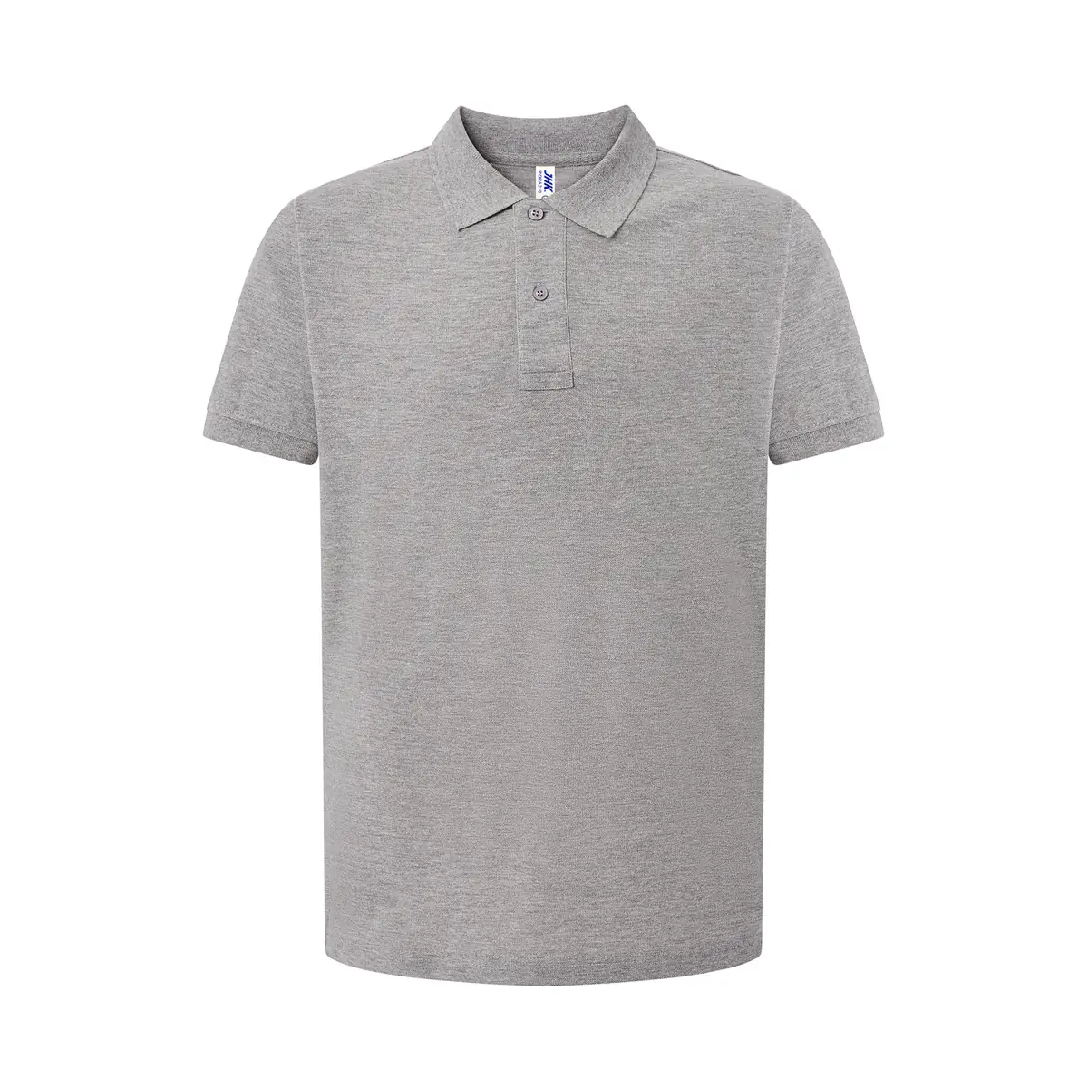 Polo piqué hombre manga corta JHK PORA210 62 Polo JHK PORA210 en gris vigoré, vista frontal