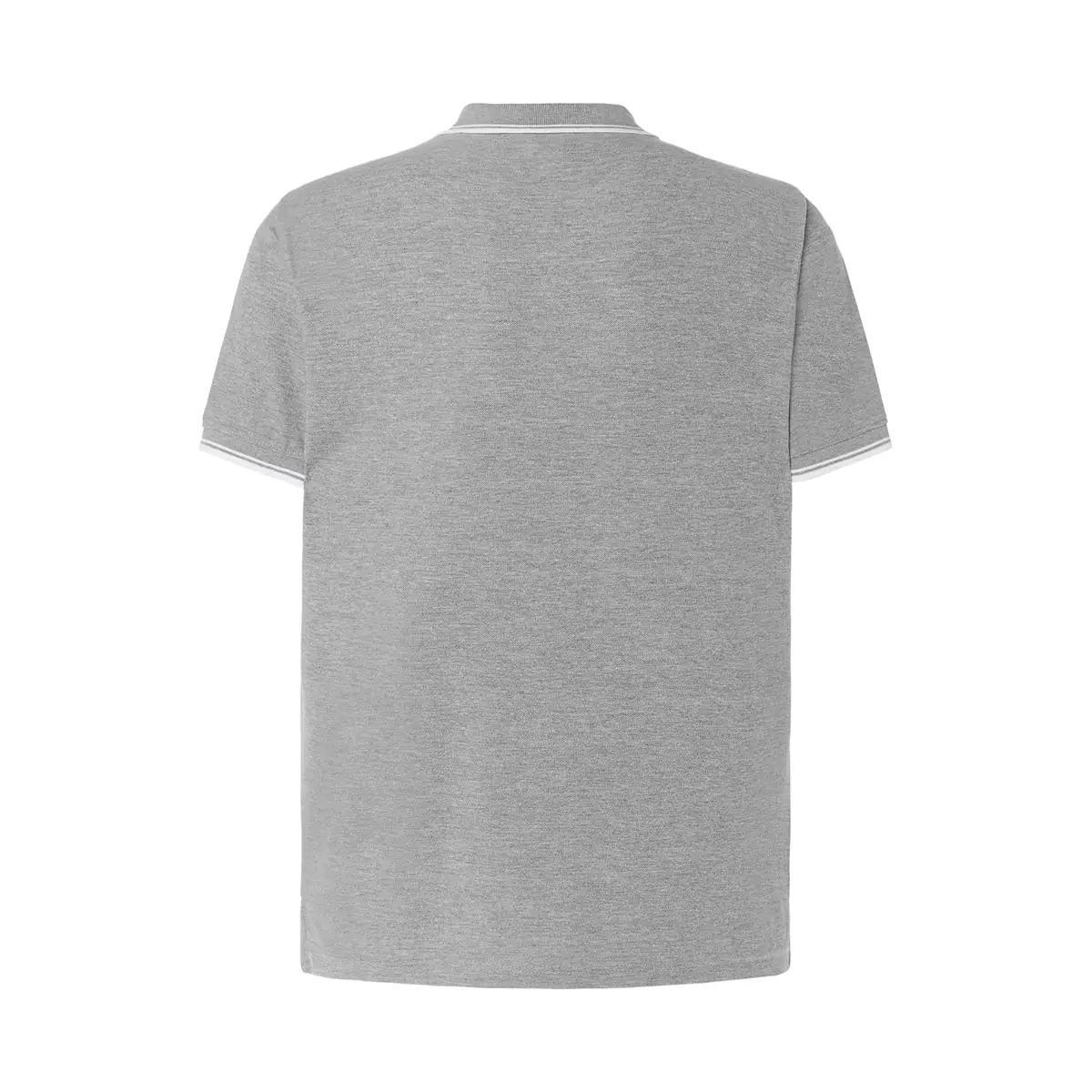 Polo piqué hombre manga corta JHK PORA210 67 Polo JHK PORA210 en gris vigoré y blanco, vista trasera