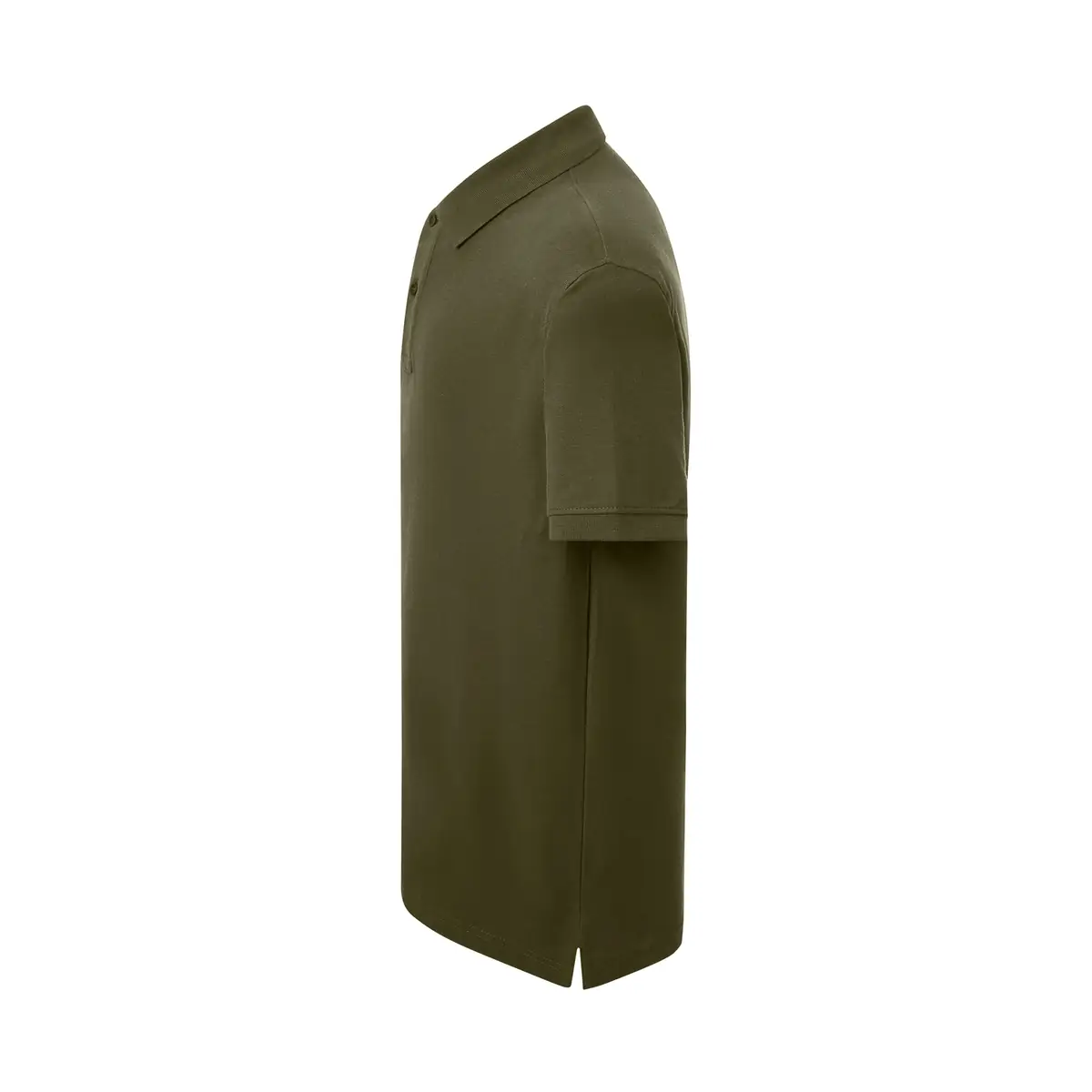 Polo piqué hombre manga corta JHK PORA210 72 Polo JHK PORA210 en caqui, vista lateral