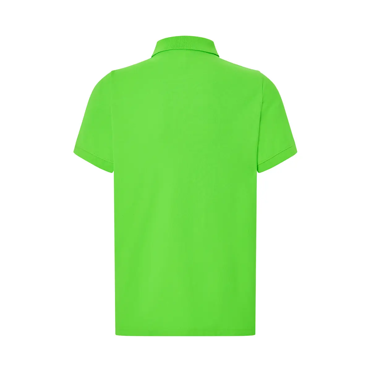 Polo piqué hombre manga corta JHK PORA210 76 Polo JHK PORA210 en verde lima, vista trasera