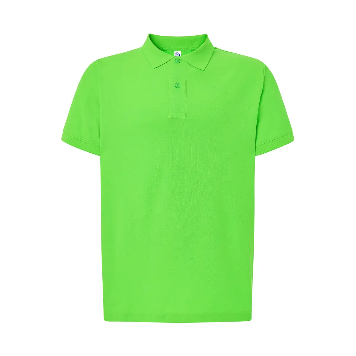 Polo piqué hombre manga corta JHK PORA210 74 Polo JHK PORA210 en verde lima, vista frontal