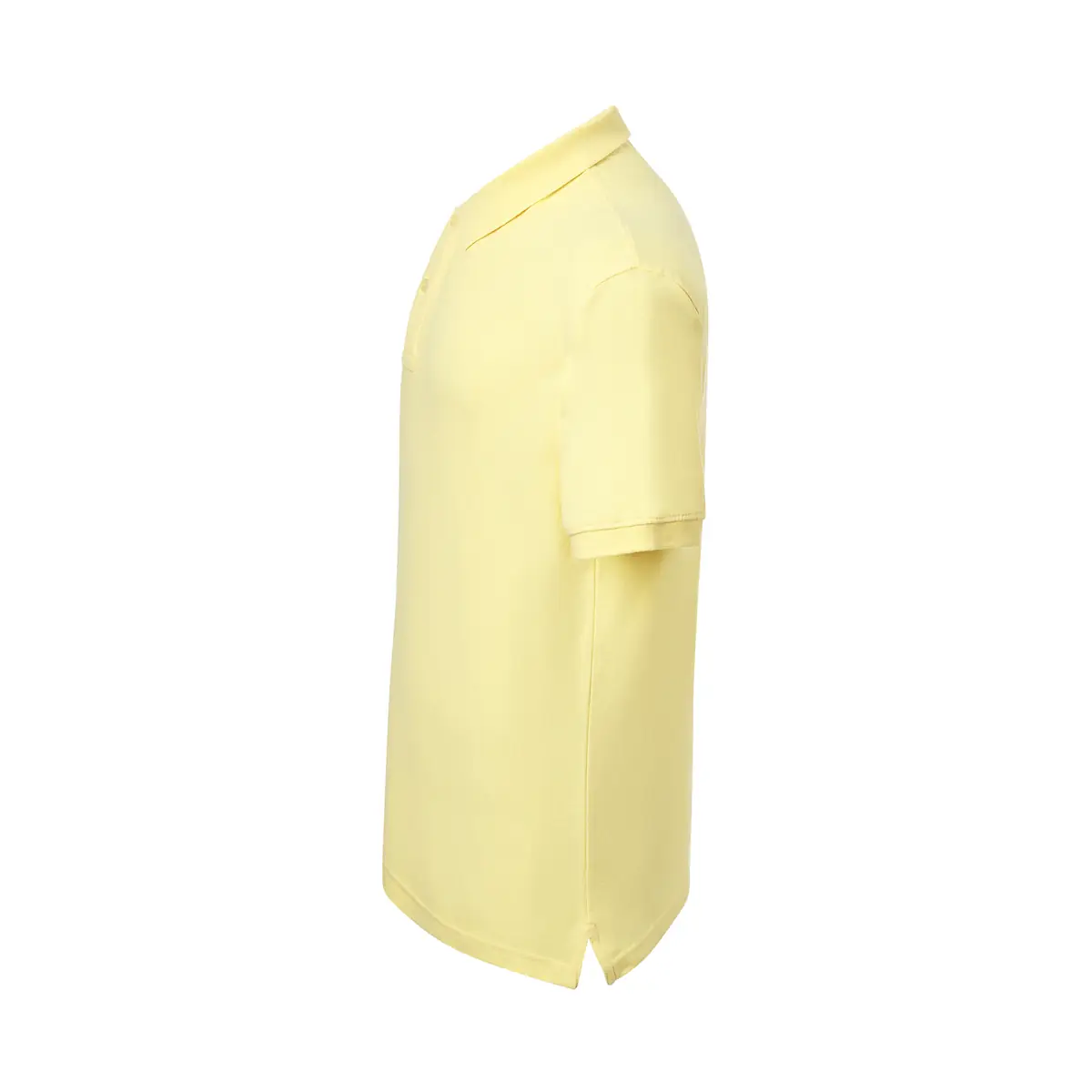 Polo piqué hombre manga corta JHK PORA210 81 Polo JHK PORA210 en amarillo claro, vista lateral
