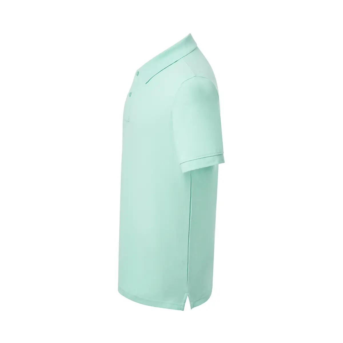 Polo piqué hombre manga corta JHK PORA210 84 Polo JHK PORA210 en verde menta, vista lateral