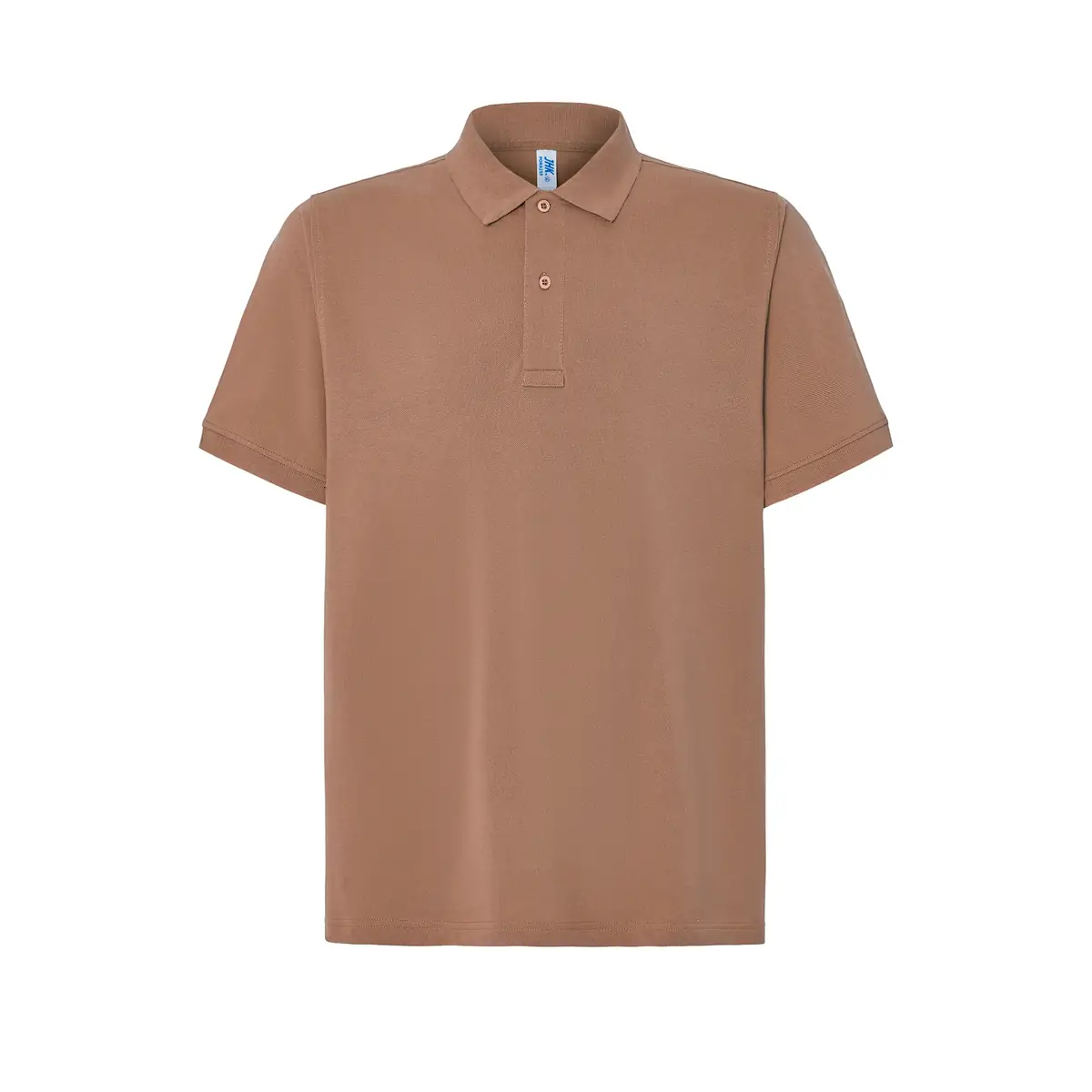 Polo piqué hombre manga corta JHK PORA210 86 Polo JHK PORA210 en mocha mousse, vista frontal