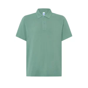 Polo JHK PORA210 en verde musgo, vista frontal