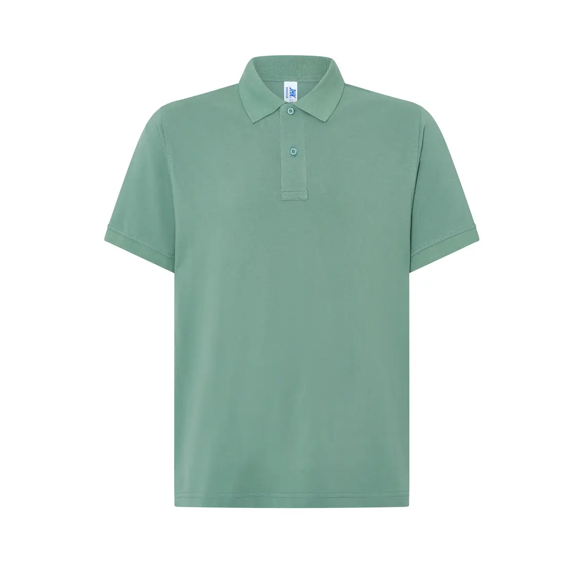 Polo piqué hombre manga corta JHK PORA210 89 Polo JHK PORA210 en verde musgo, vista frontal