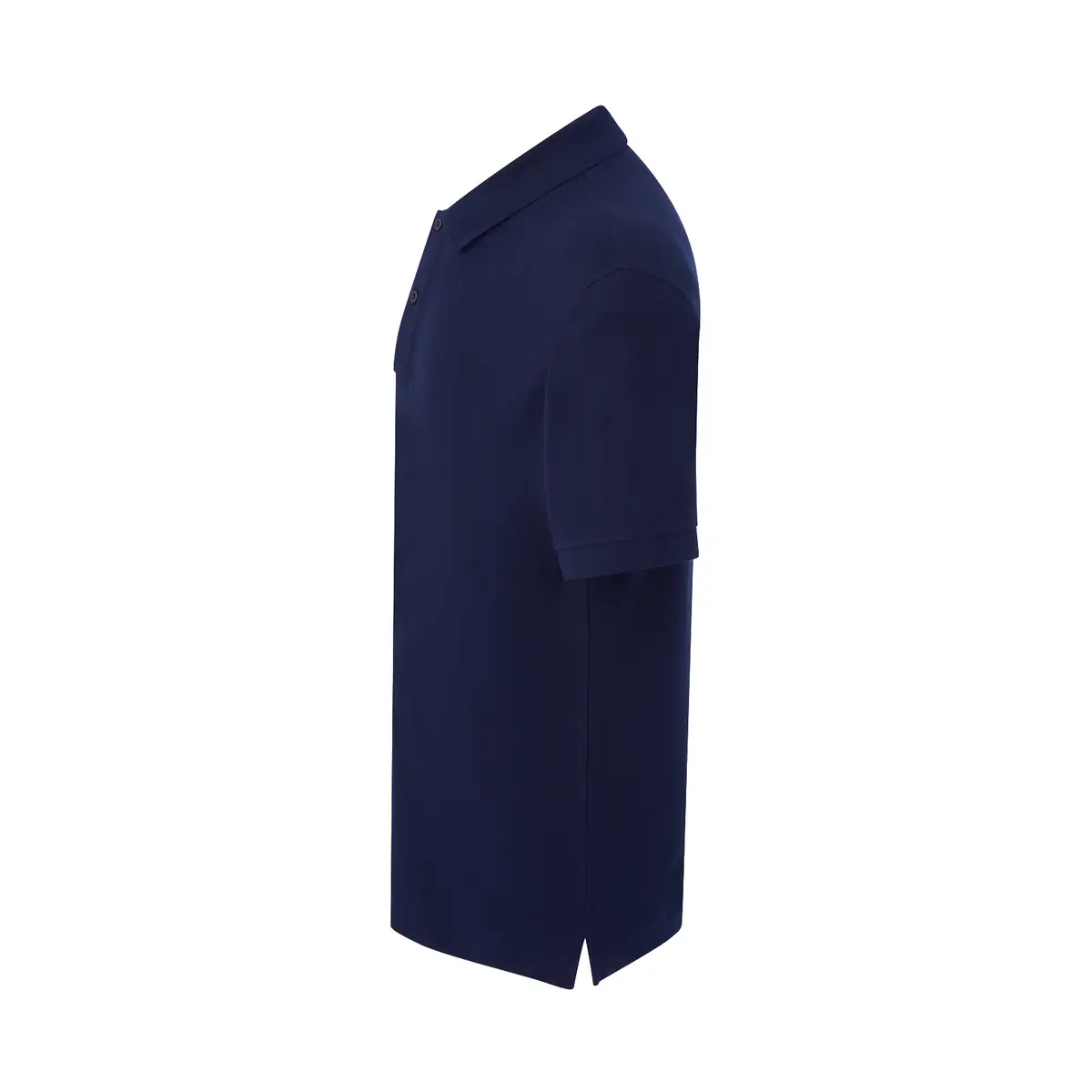Polo piqué hombre manga corta JHK PORA210 96 Polo JHK PORA210 en azul marino, vista lateral
