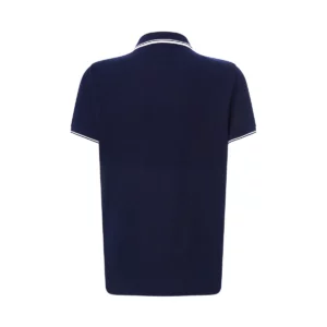 Polo JHK PORA210 en azul marino y blanco, vista trasera