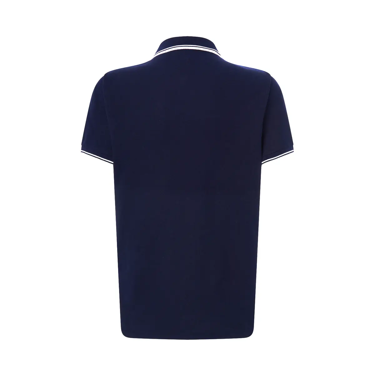 Polo piqué hombre manga corta JHK PORA210 103 Polo JHK PORA210 en azul marino y blanco, vista trasera