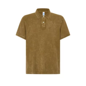 Polo JHK PORA210 en ocre lavado, vista frontal
