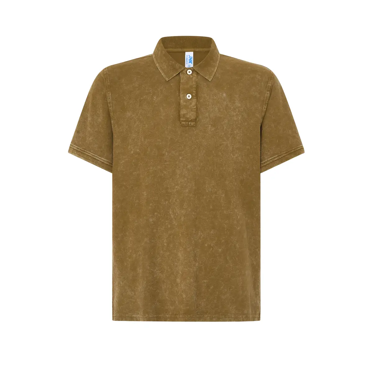 Polo piqué hombre manga corta JHK PORA210 107 Polo JHK PORA210 en ocre lavado, vista frontal