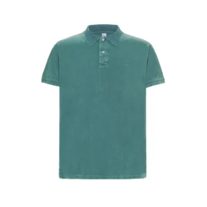 Polo JHK PORA210 en verde oliva lavado, vista frontal