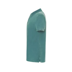 Polo JHK PORA210 en verde oliva lavado, vista lateral