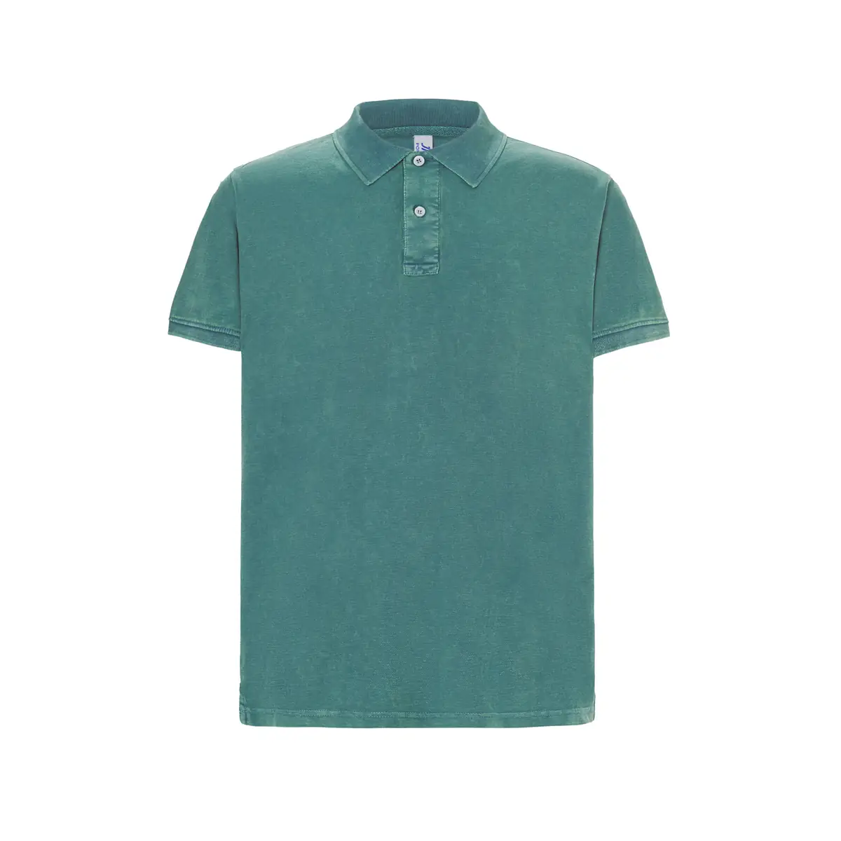 Polo piqué hombre manga corta JHK PORA210 110 Polo JHK PORA210 en verde oliva lavado, vista frontal