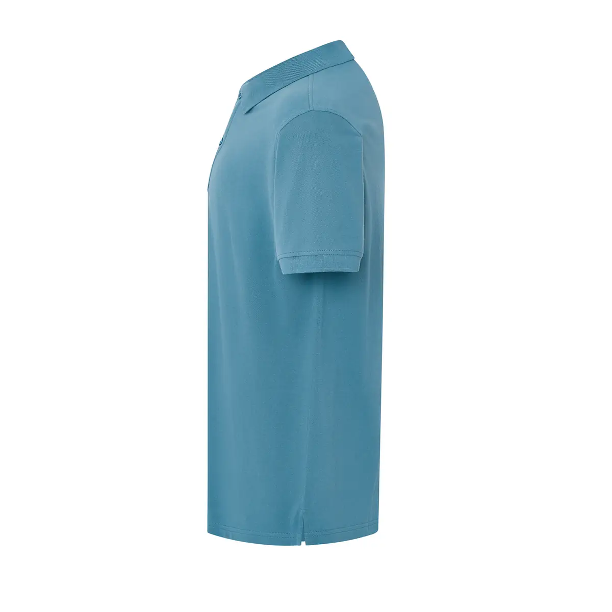 Polo piqué hombre manga corta JHK PORA210 117 Polo JHK PORA210 en azul petróleo, vista lateral