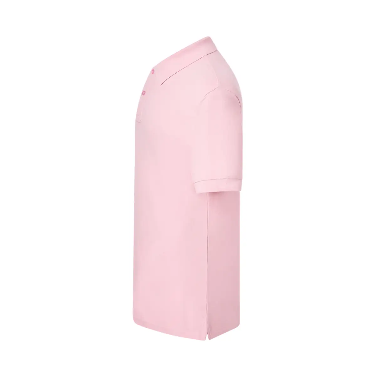 Polo piqué hombre manga corta JHK PORA210 126 Polo JHK PORA210 en rosa, vista lateral