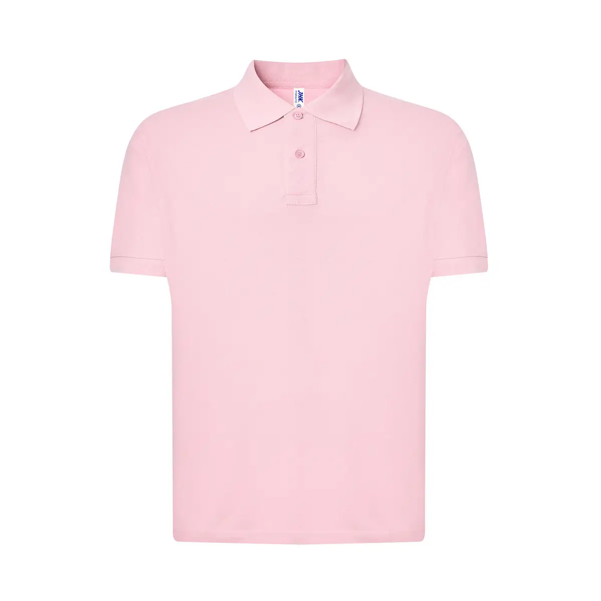 Polo piqué hombre manga corta JHK PORA210 125 Polo JHK PORA210 en rosa, vista frontal