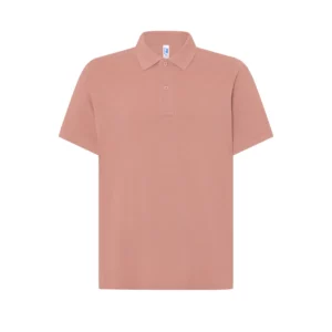 Polo JHK PORA210 en rosa vintage, vista frontal
