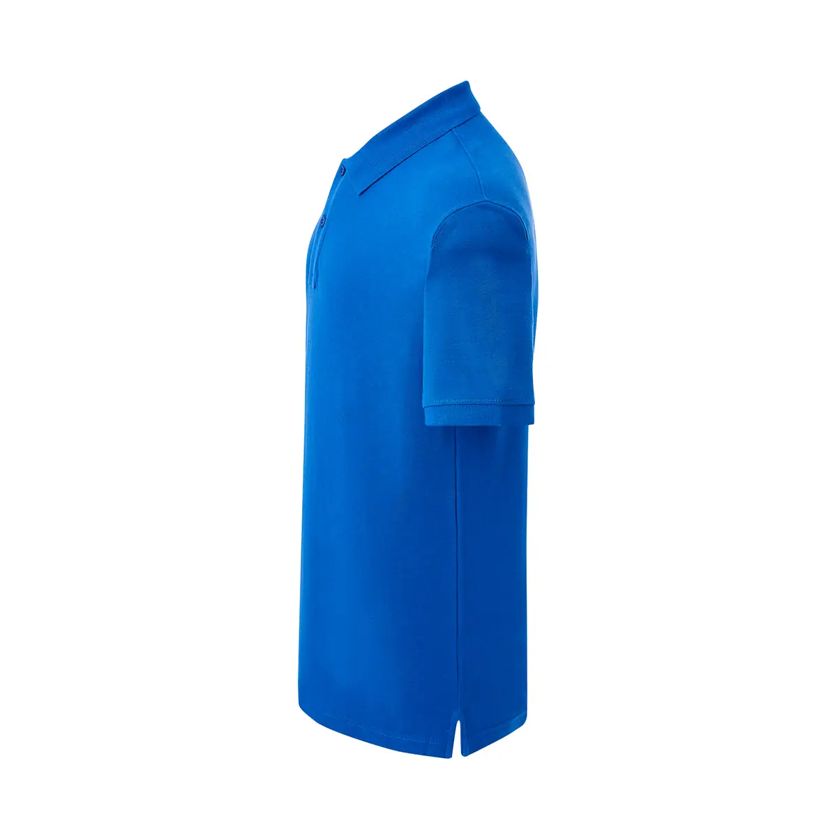 Polo piqué hombre manga corta JHK PORA210 135 Polo JHK PORA210 en azul royal, vista lateral