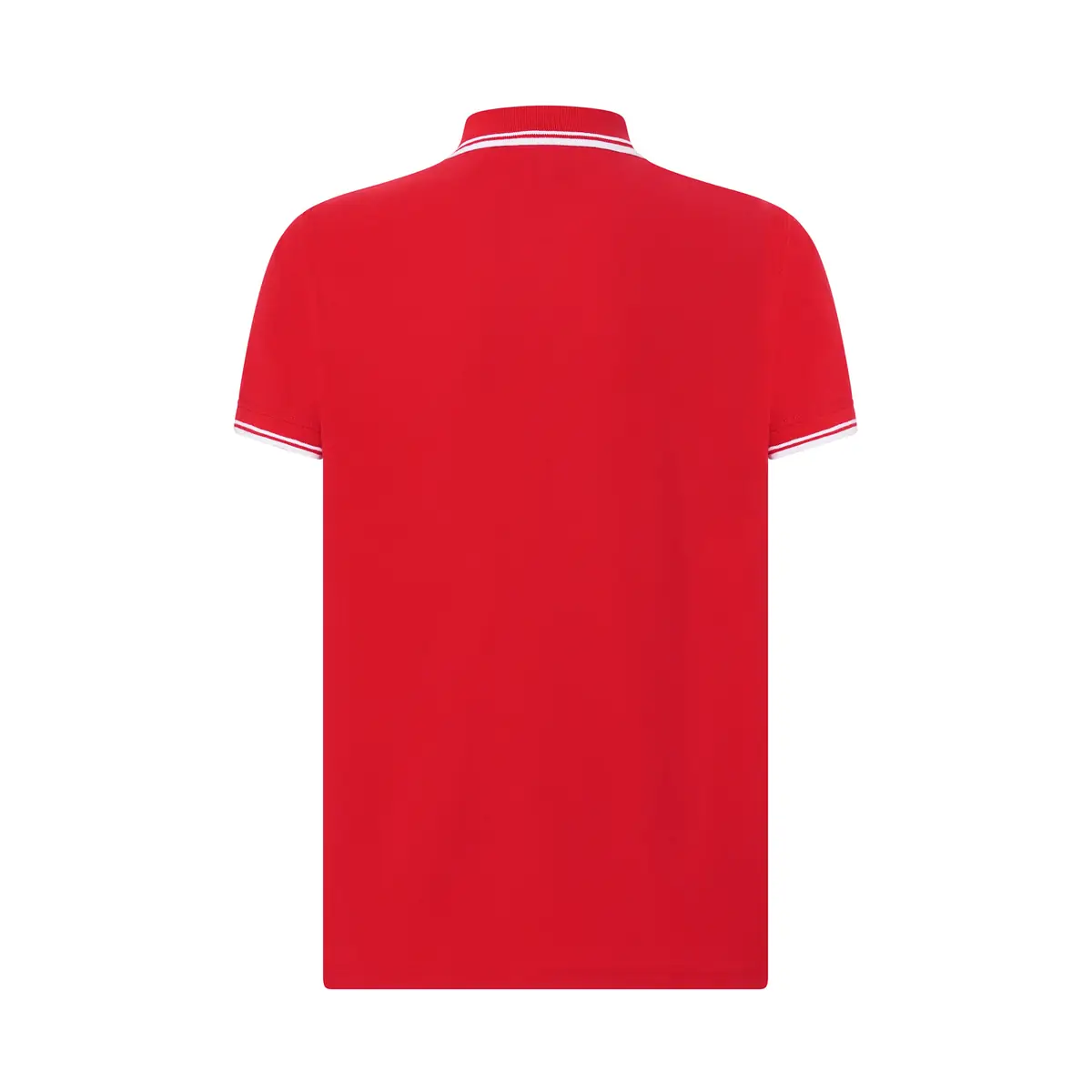 Polo piqué hombre manga corta JHK PORA210 145 Polo JHK PORA210 en rojo y blanco, vista trasera