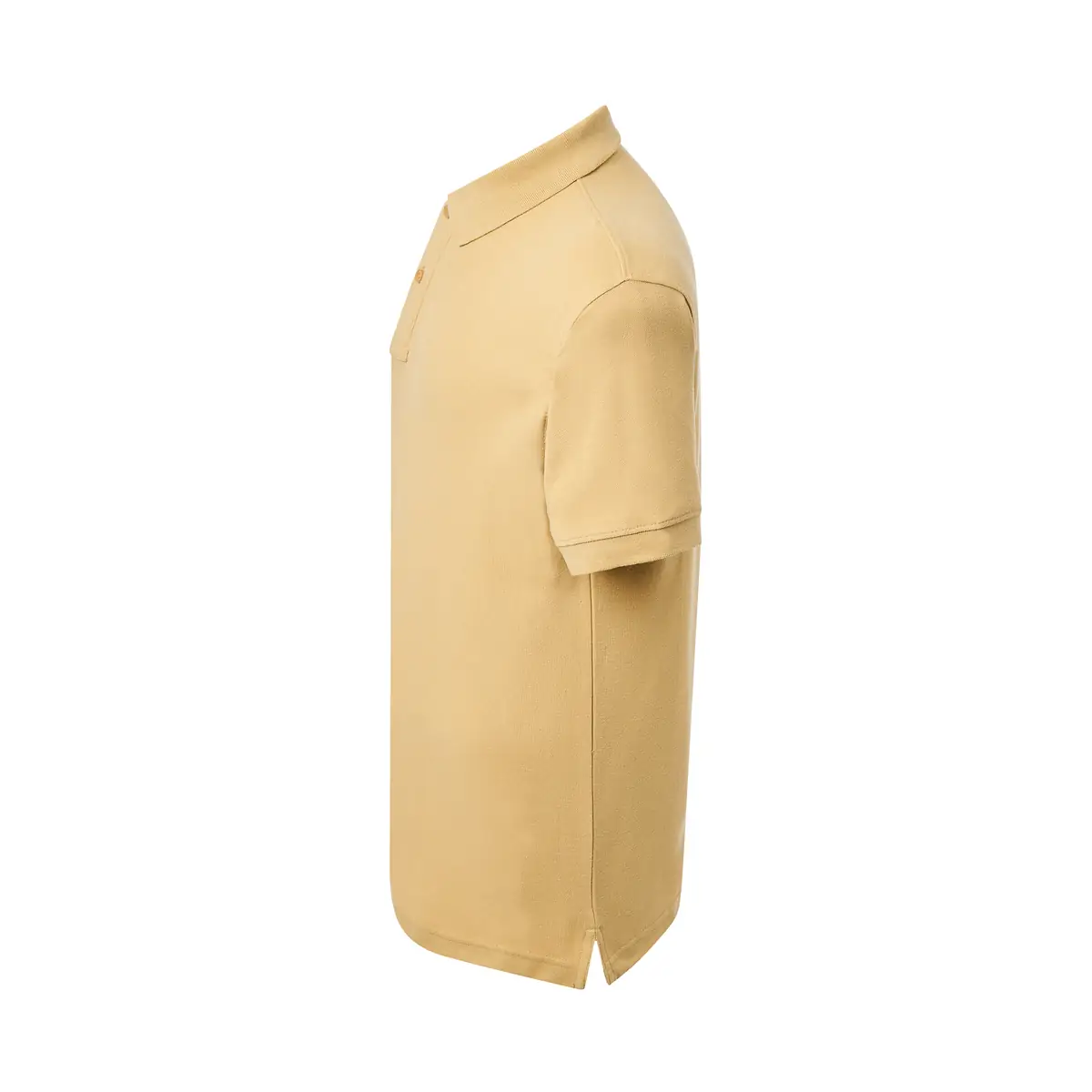 Polo piqué hombre manga corta JHK PORA210 147 Polo JHK PORA210 en arena, vista lateral