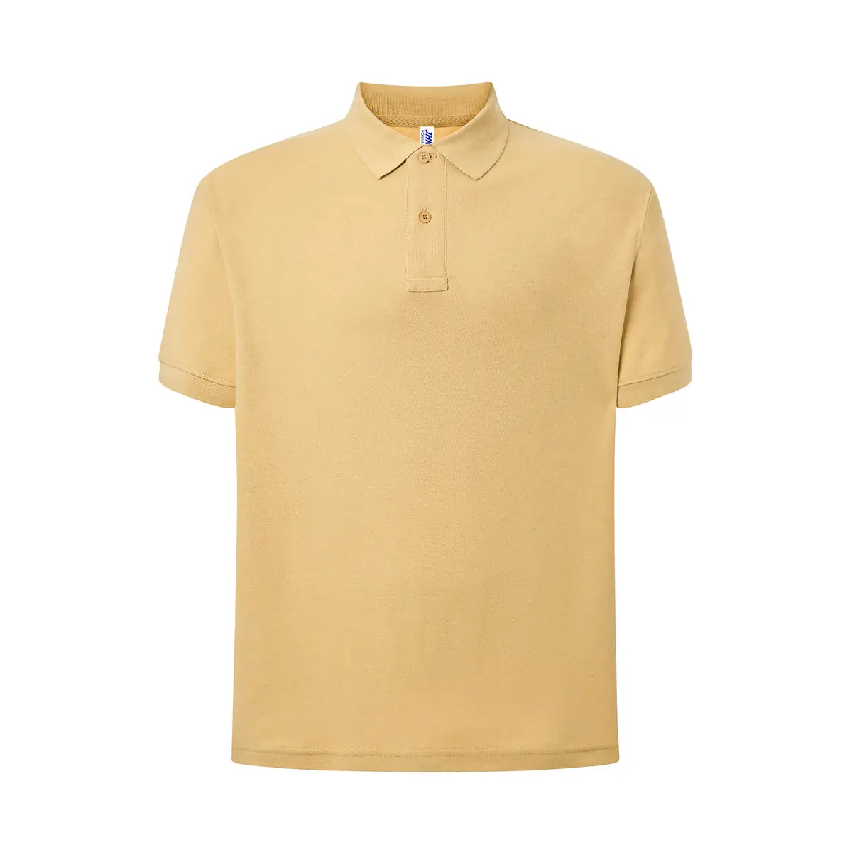Polo piqué hombre manga corta JHK PORA210 146 Polo JHK PORA210 en arena, vista frontal