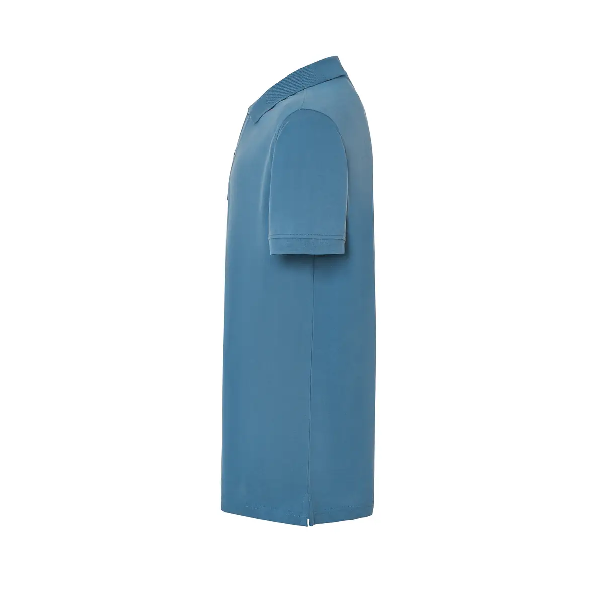 Polo piqué hombre manga corta JHK PORA210 150 Polo JHK PORA210 en azul acero, vista lateral