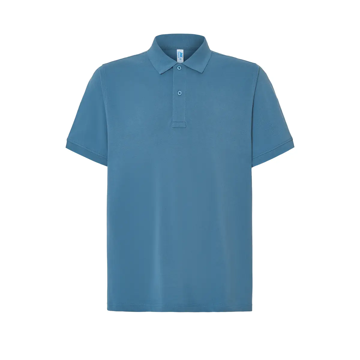 Polo piqué hombre manga corta JHK PORA210 149 Polo JHK PORA210 en azul acero, vista frontal