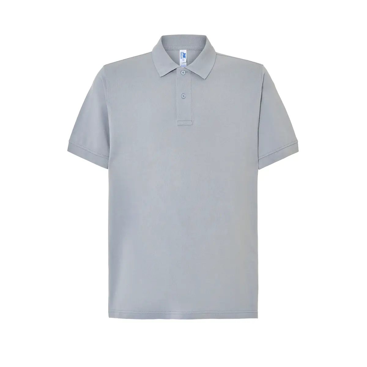 Polo piqué hombre manga corta JHK PORA210 155 Polo JHK PORA210 en plata, vista frontal