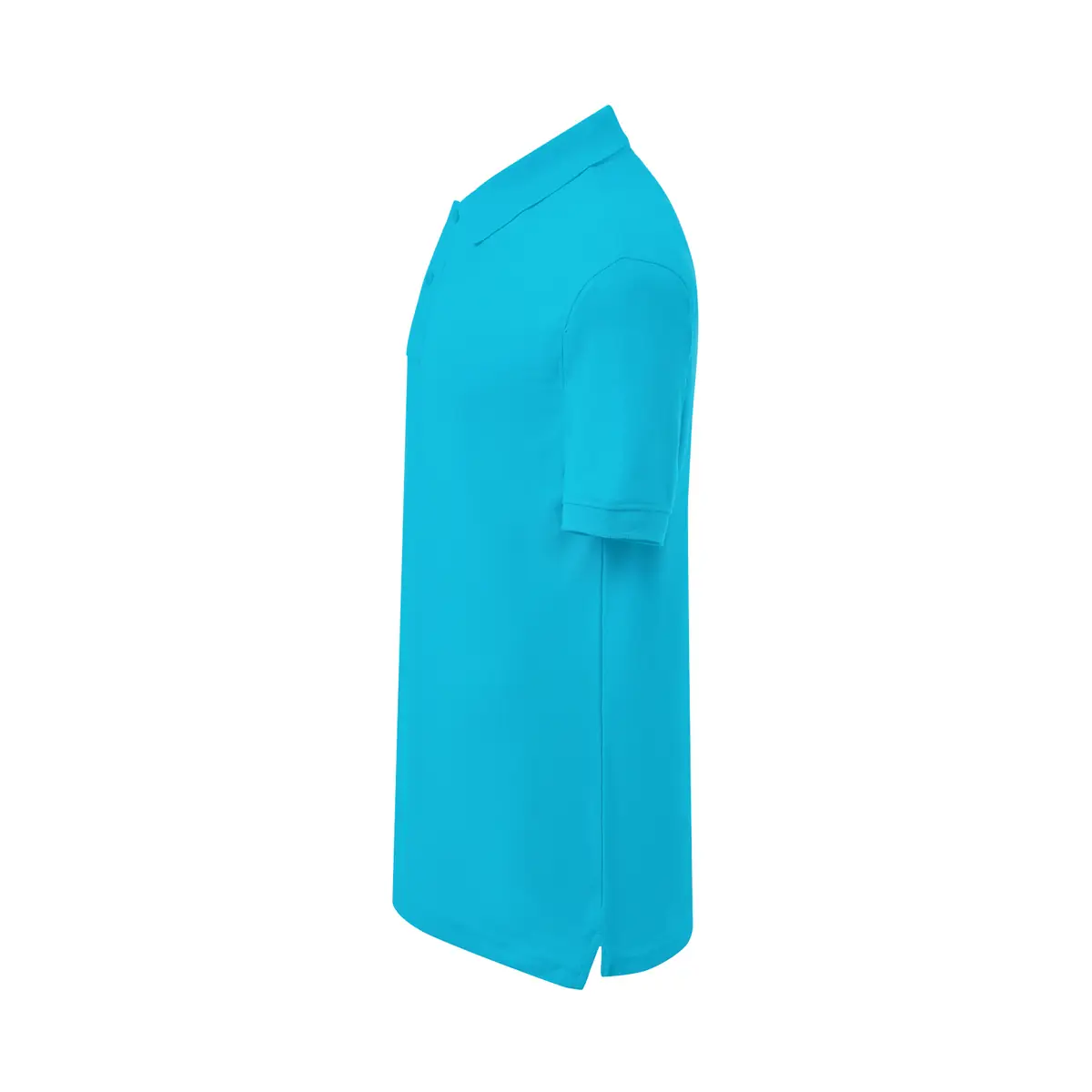 Polo piqué hombre manga corta JHK PORA210 162 Polo JHK PORA210 en turquesa, vista lateral