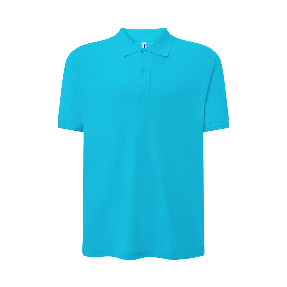 Polo piqué hombre manga corta JHK PORA210 161 Polo JHK PORA210 en turquesa, vista frontal
