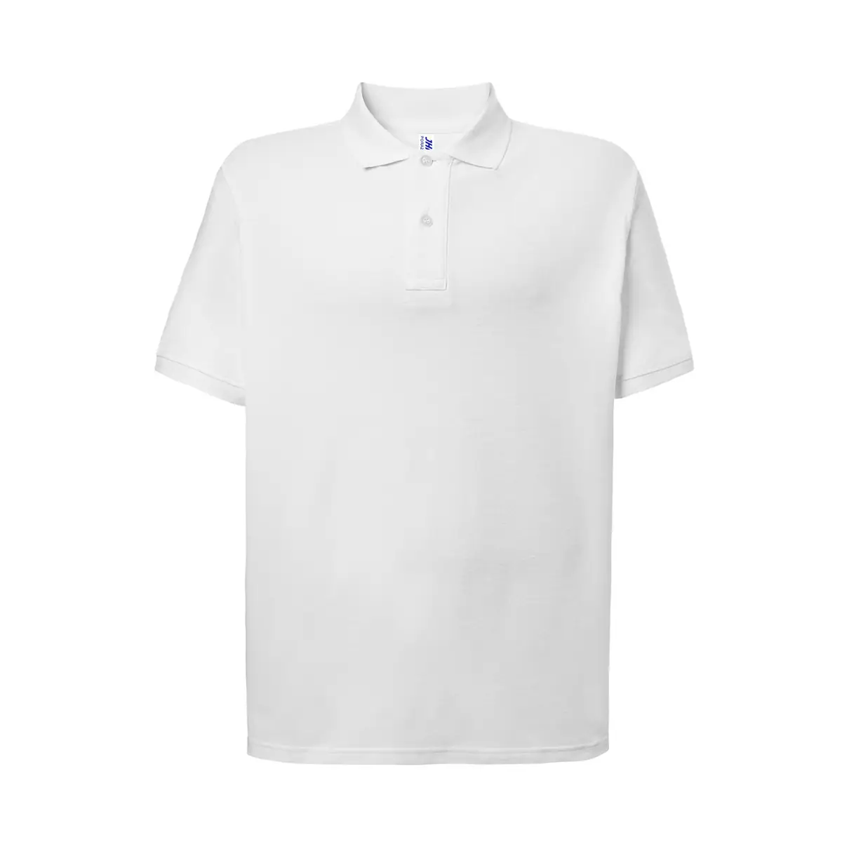 Polo piqué hombre manga corta JHK PORA210 164 Polo JHK PORA210 en blanco, vista frontal
