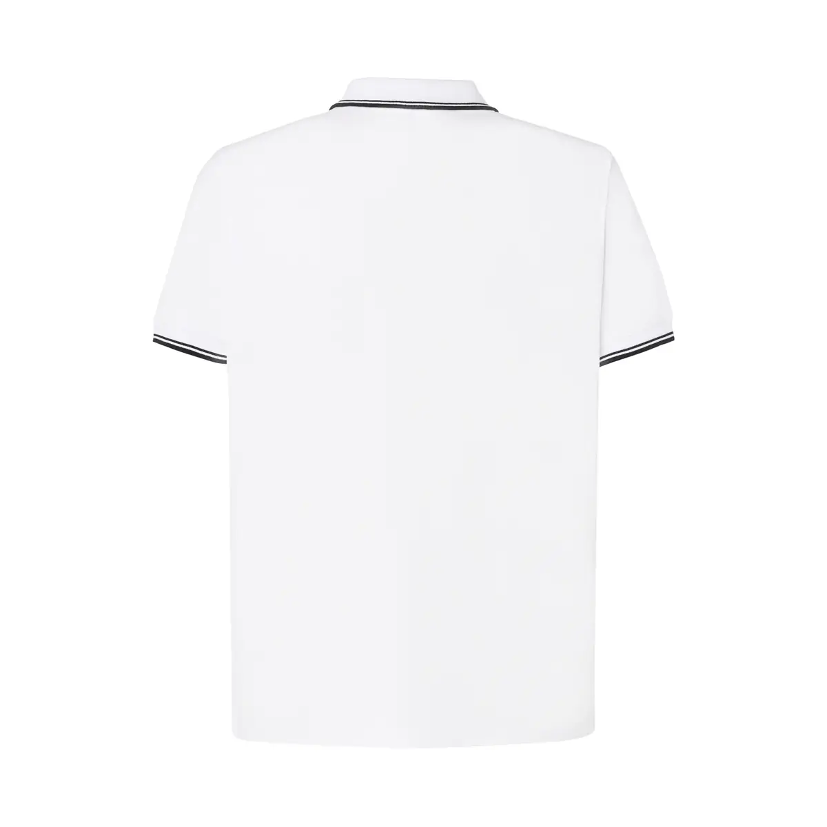 Polo piqué hombre manga corta JHK PORA210 169 Polo JHK PORA210 en blanco y negro, vista trasera