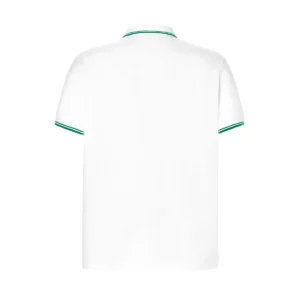 Polo JHK PORA210 en blanco y verde kelly, vista trasera