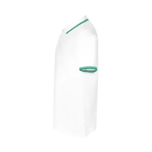 Polo JHK PORA210 en blanco y verde kelly, vista lateral