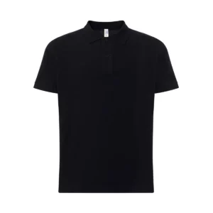 Polo JHK PORA210KS en negro, vista frontal