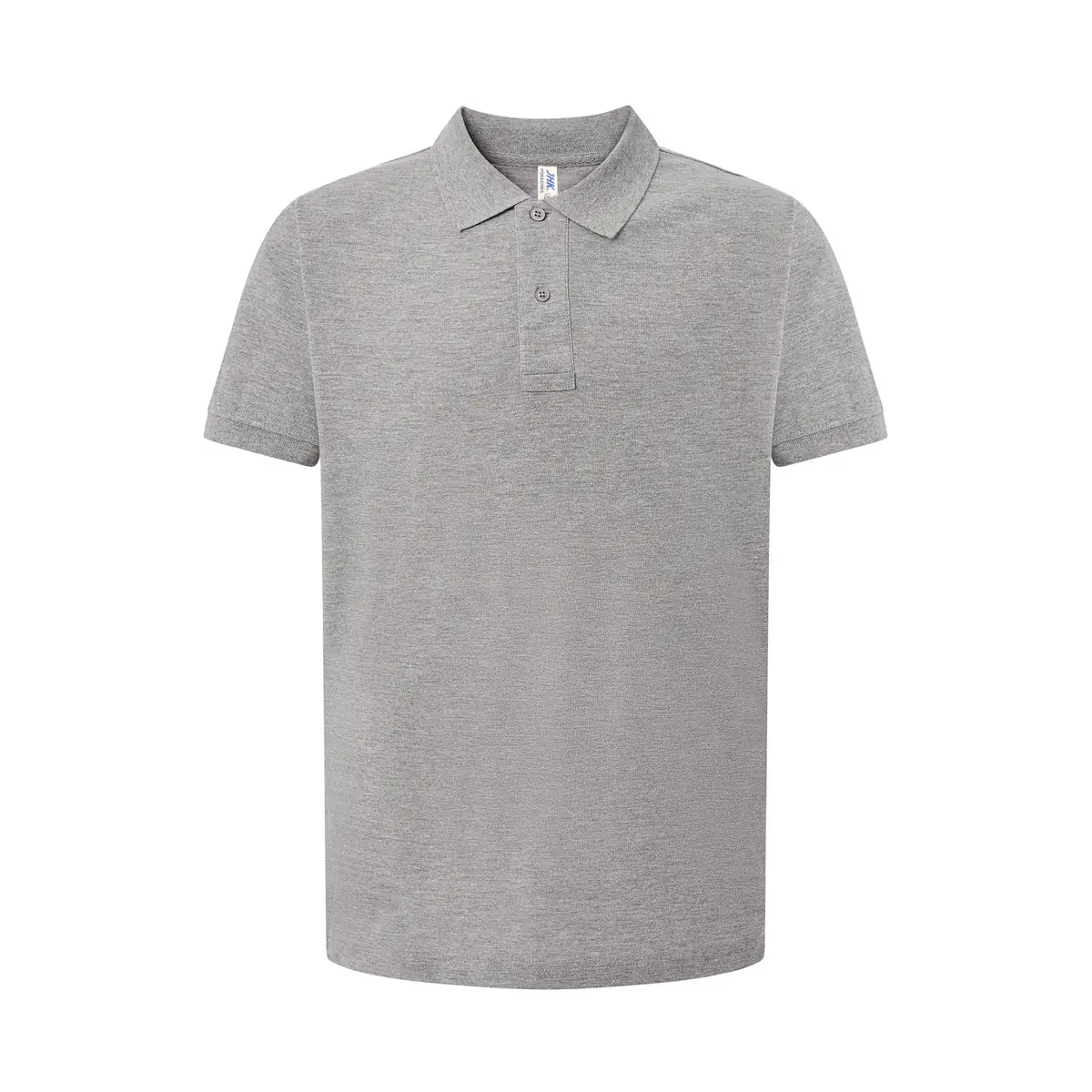 Polo piqué hombre tallas grandes JHK PORA210KS 5 Polo JHK PORA210KS en gris vigoré, vista frontal