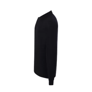 Polo JHK PORA210LKS en negro de manga larga, vista lateral