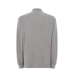 Polo JHK PORA210LKS en gris vigoré de manga larga, vista trasera