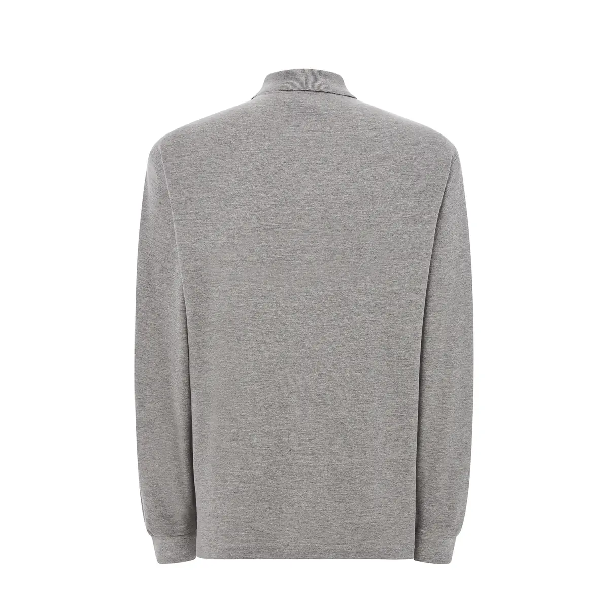 Polo manga larga tallas grandes JHK PORA210LKS 7 Polo JHK PORA210LKS en gris vigoré de manga larga, vista trasera