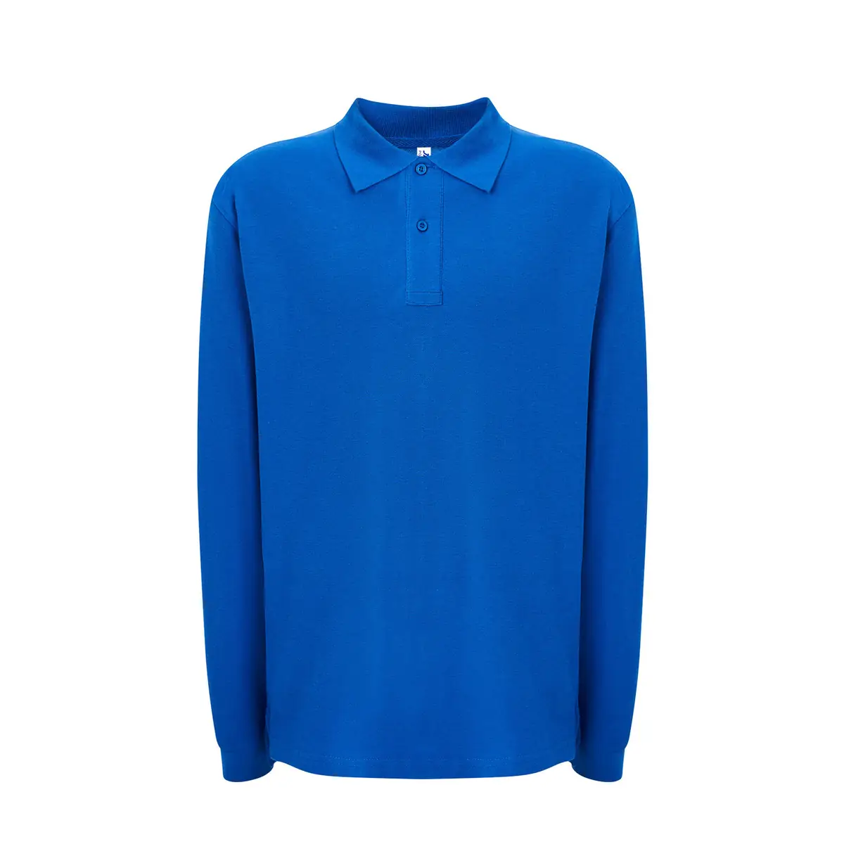 Polo manga larga tallas grandes JHK PORA210LKS 11 Polo JHK PORA210LKS en azul royal de manga larga, vista frontal